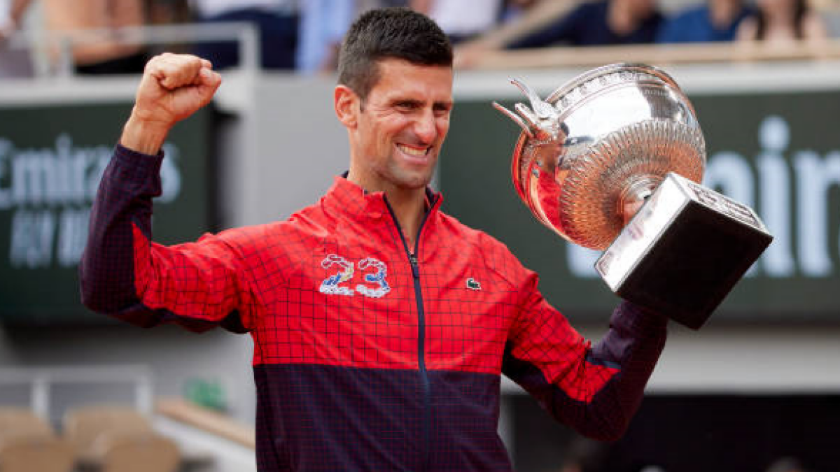 Novak Djokovic en Roland Garros 2023. Foto: getty