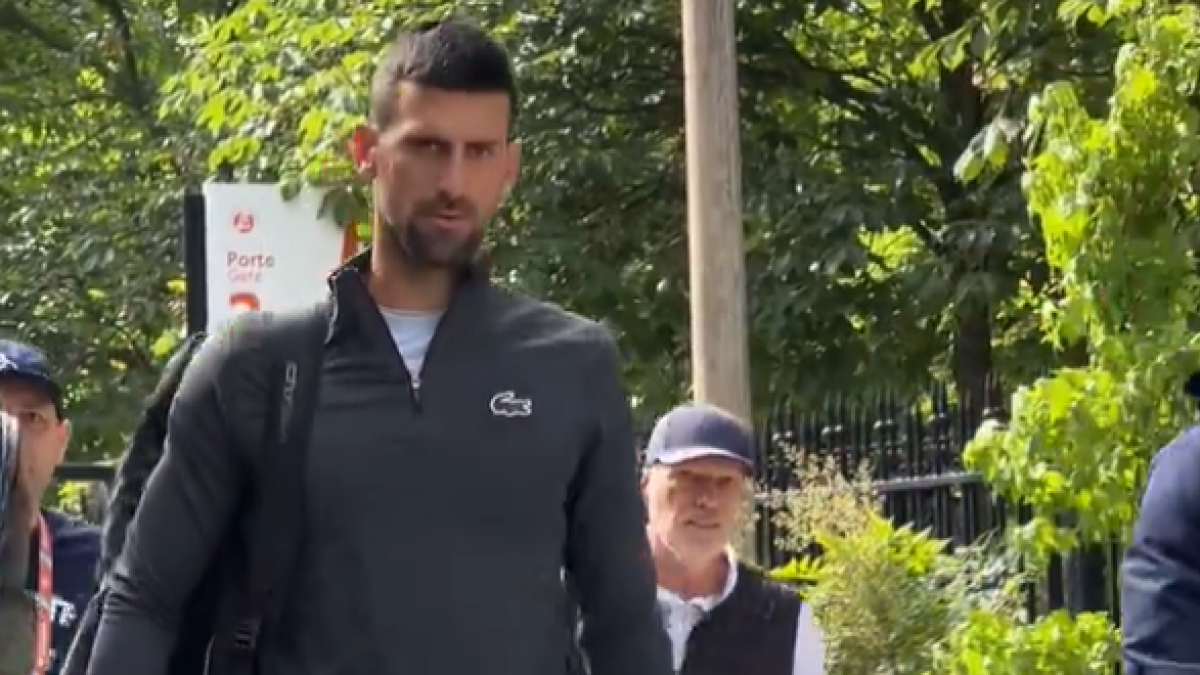 Novak Djokovic en Roland Garros 2024. Foto: getty