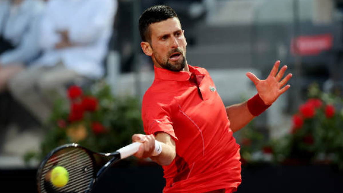 Novak Djokovic en el ATP de Roma 2024. Foto: getty
