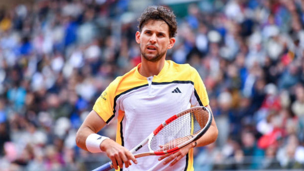 Dominic Thiem en Roland Garros 2024. Foto: Getty