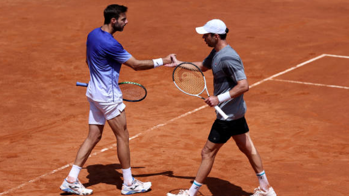 Marcel Granollers y Horacio Zeballos en el ATP de Roma 2024. Foto: getty