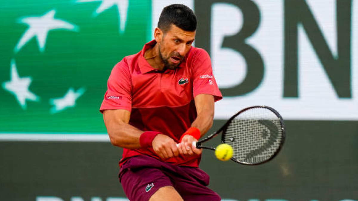 Novak Djokovic en Roland Garros 2024. Foto: getty
