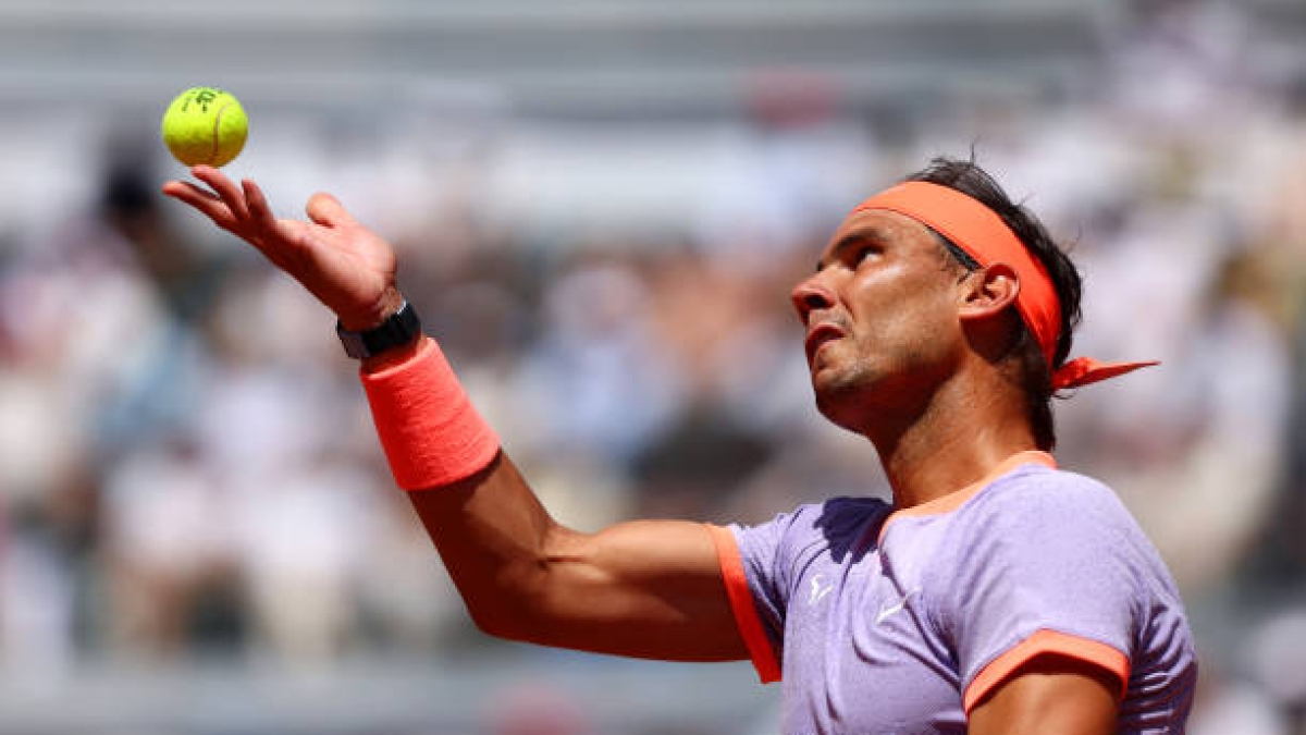 Rafael Nadal ante Hurkacz, en Roma. Foto: gettyimages