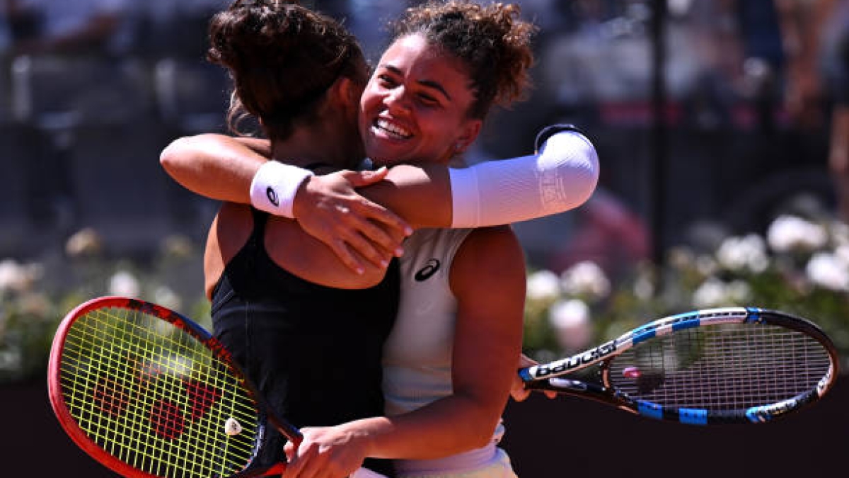 Sara Errani y Jasmine Paolini en el WTA Roma 2024. Foto: Getty