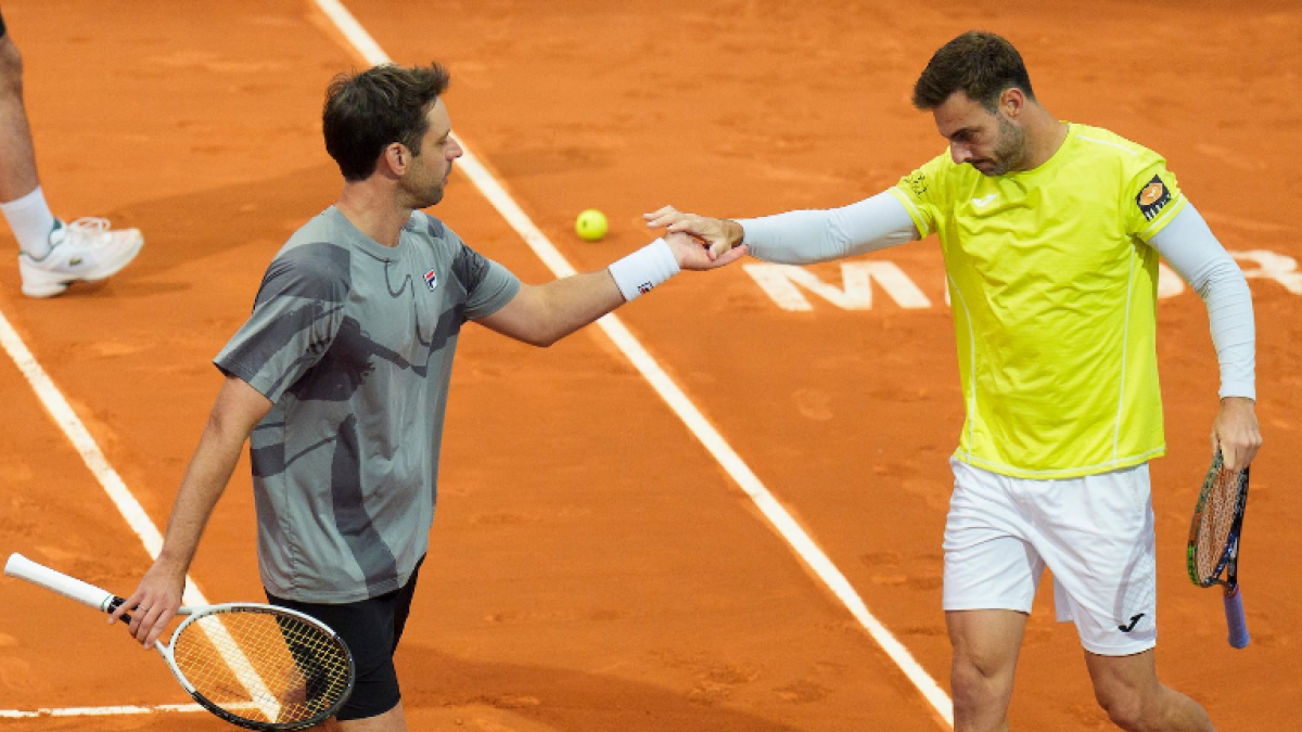 Marcel Garnollers y Horacio Zeballos en Mutua Madrid Open 2024. Foto: getty