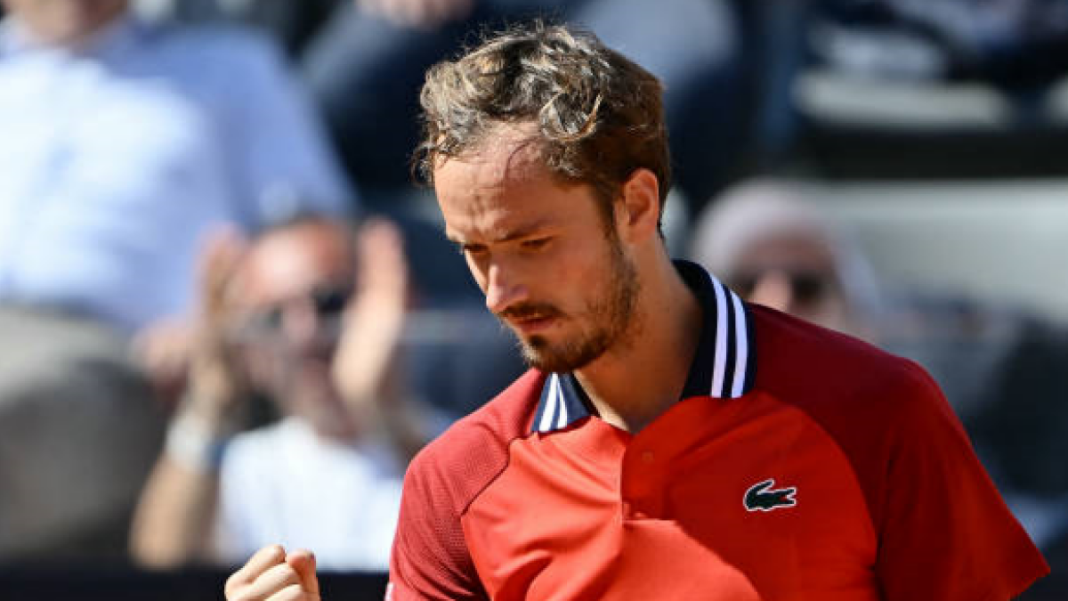 Daniil Medvedev en el ATP de Roma 2024. Foto: getty