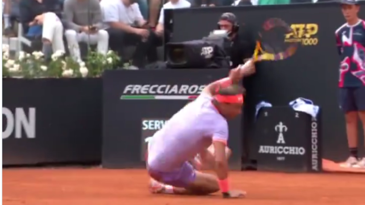 Nadal, en Roma. Foto: tennistv