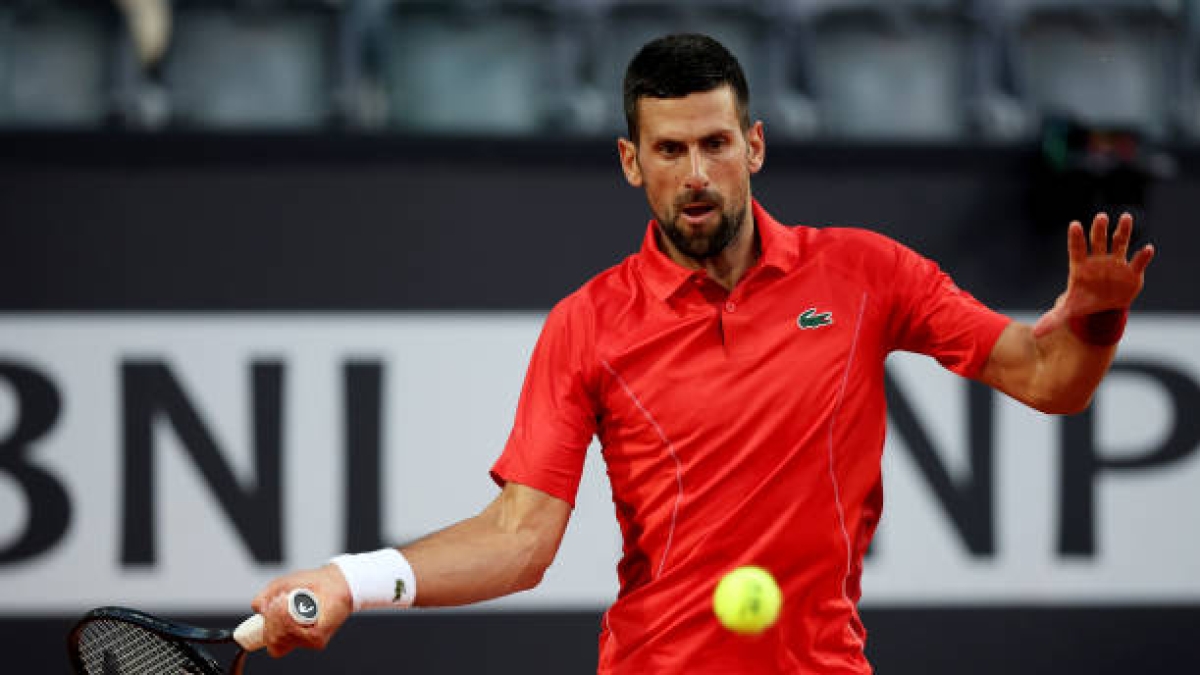 Novak Djokovic en el ATP Roma 2024. Foto: Getty