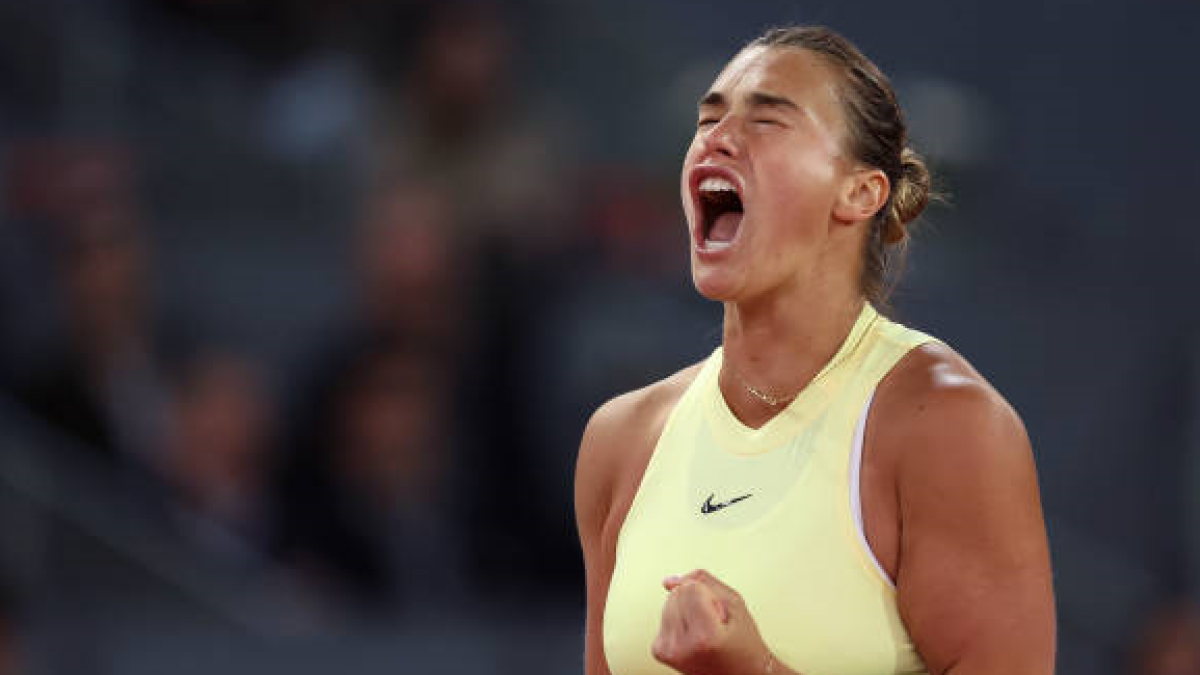 Aryna Sabalenka en el Mutua Madrid Open 2024. Foto: getty