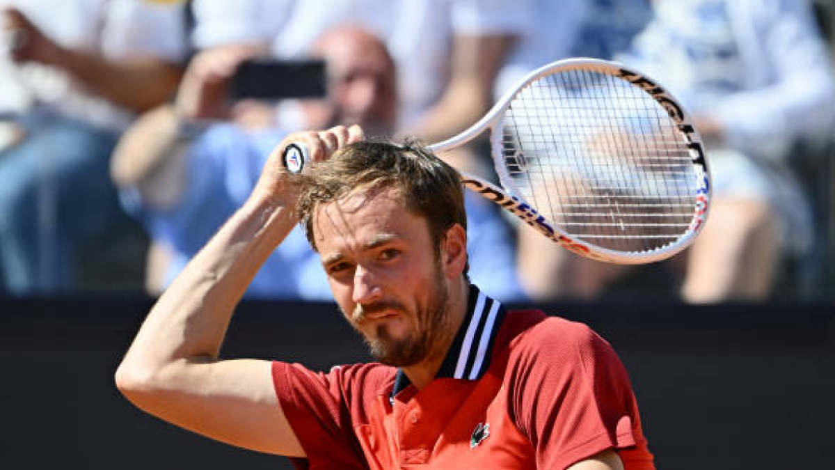 Daniil Medvedev en el ATP de Roma 2024. Foto: getty