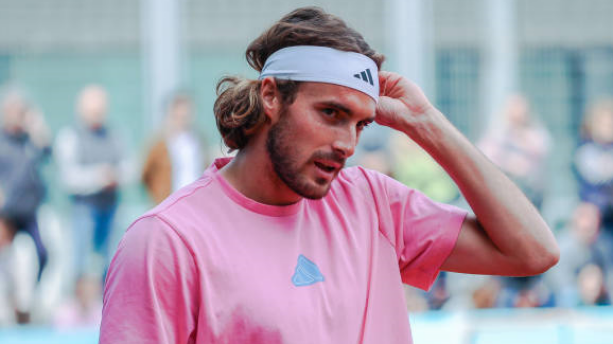 Stefanos Tsitsipas en el Mutua Madrid Open 2024. Foto: getty