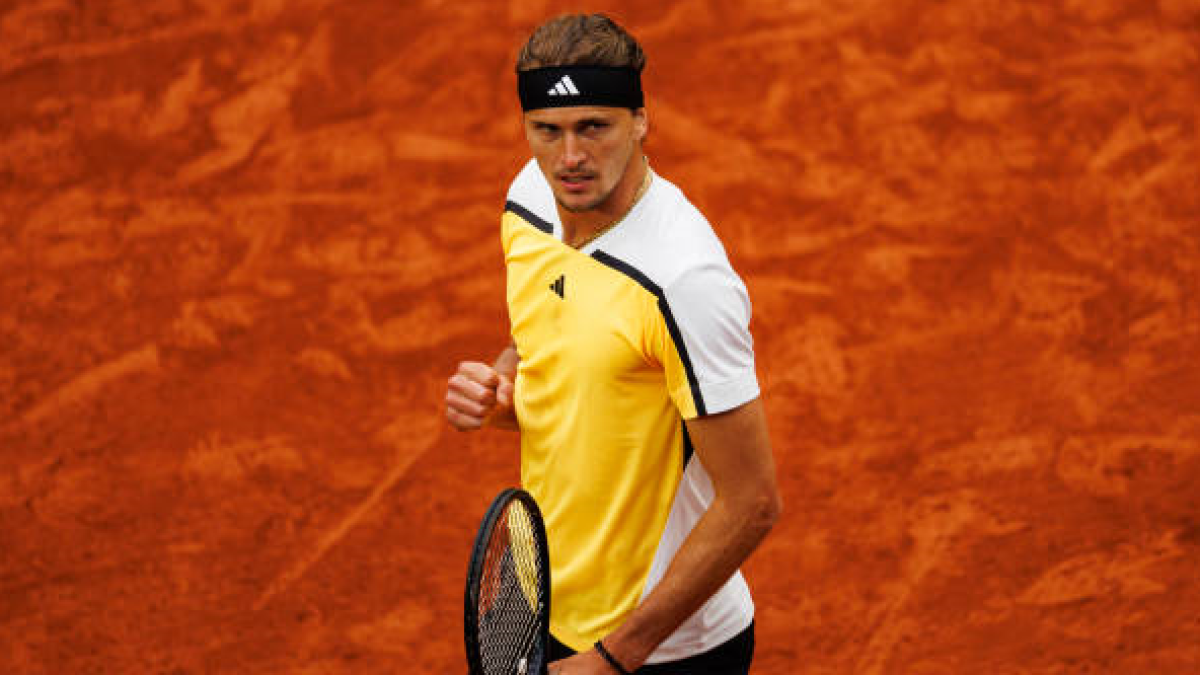 Alexander Zverev en Roland Garros 2024. Foto: getty