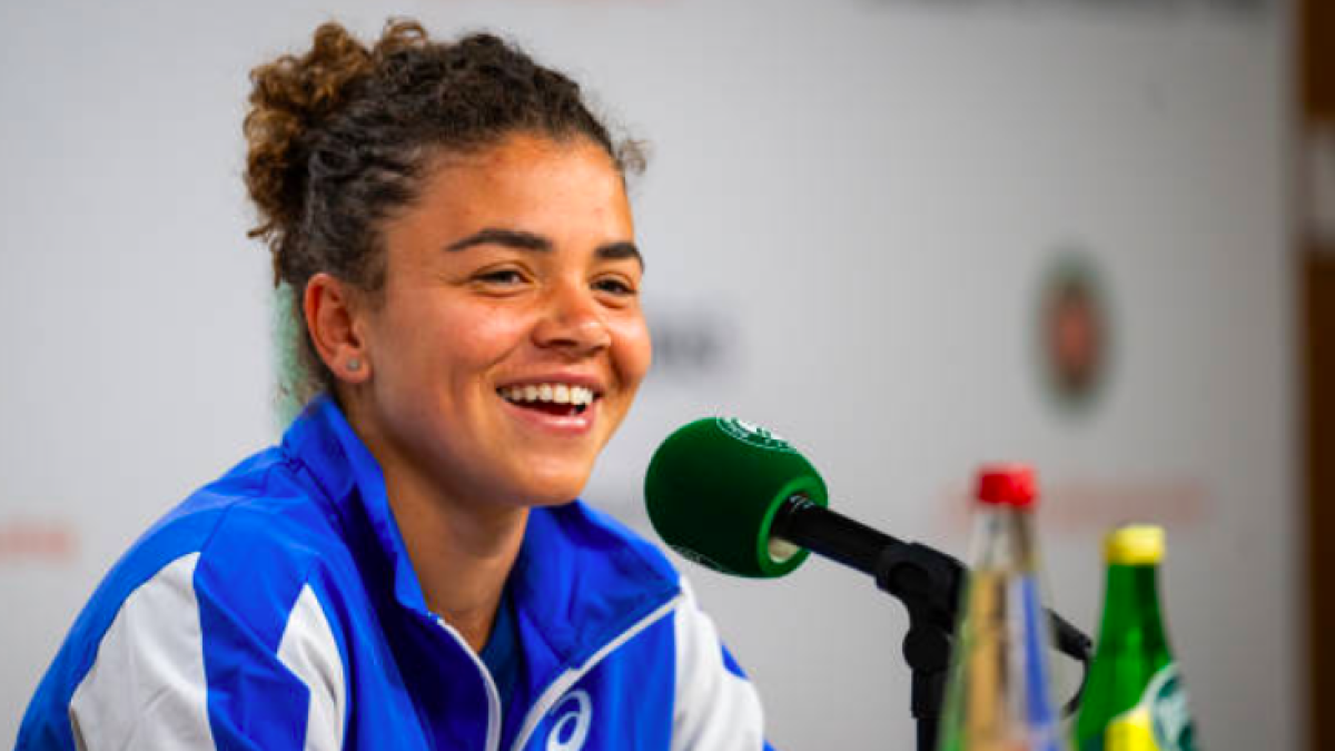 Jasmine Paolini en rueda de prensa. Fuente: Getty