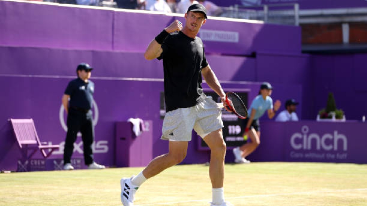 Billy Harris en el ATP Queen's 2024. Foto: Getty