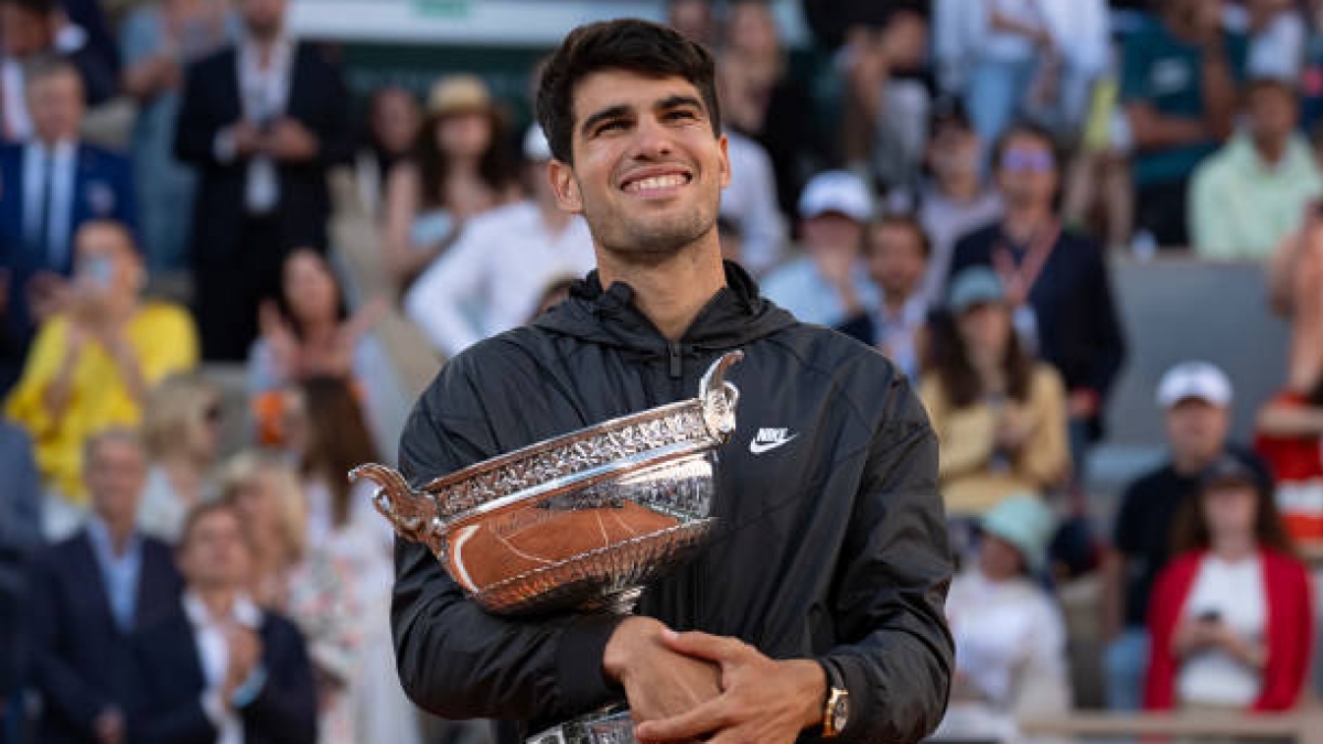 Carlos Alcaraz, campeón en Roland Garros 2024. Foto: Getty