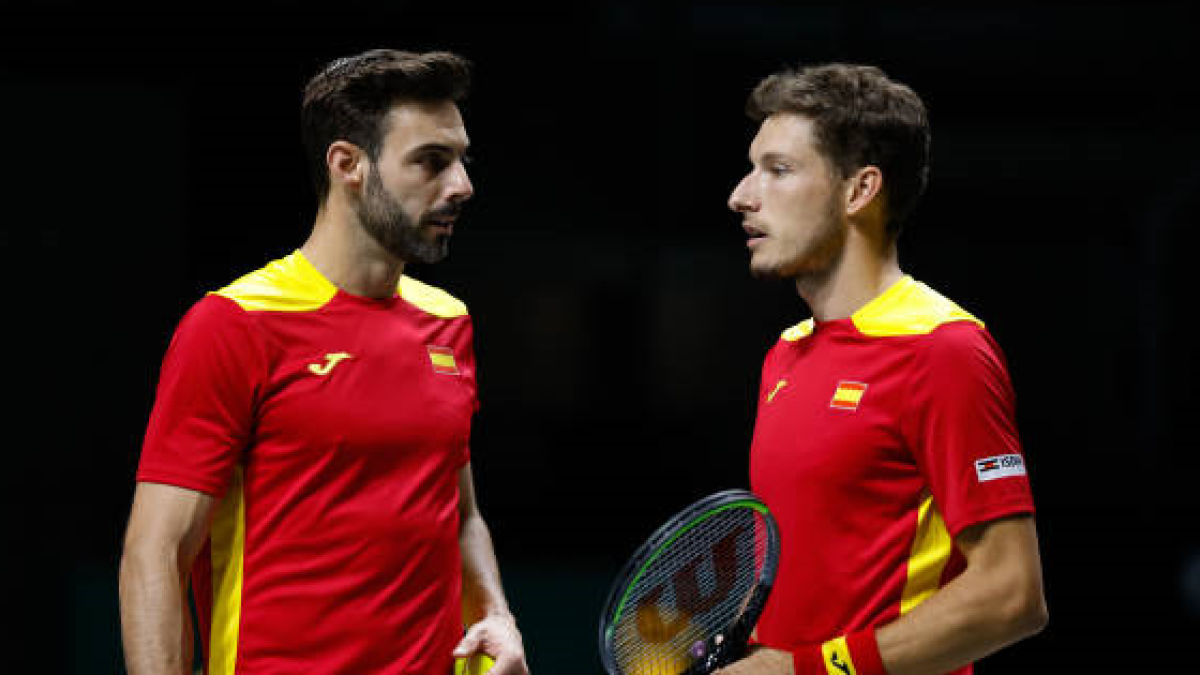 Marcel Granollers y Pablo Carreño en la Copa Davis 2023. Foto: getty