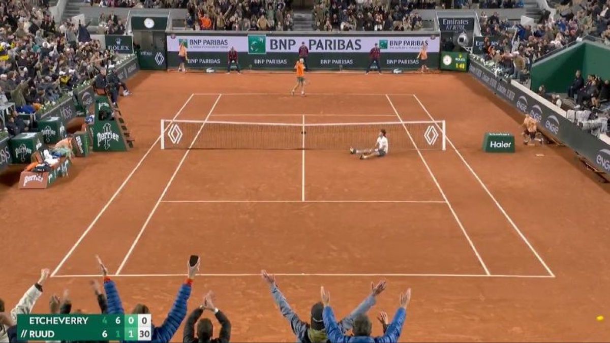 Casper Ruud en Roland Garros 2024. Foto: Getty