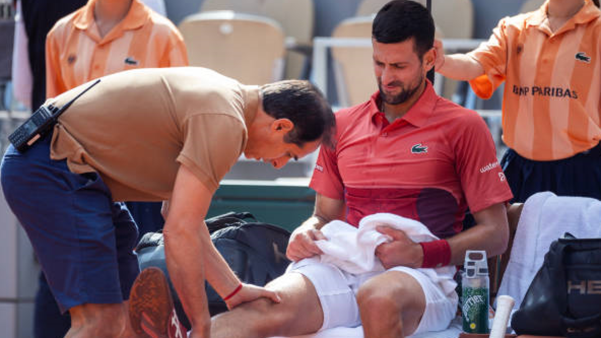 Novak Djokovic en Roland Garros 2024. Foto: getty