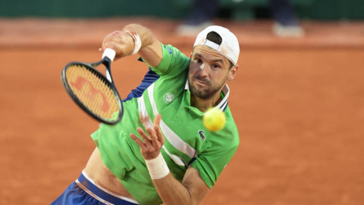 Grigor Dimitrov, cuartofinalista en Roland Garros 2024. Foto: gettyimages