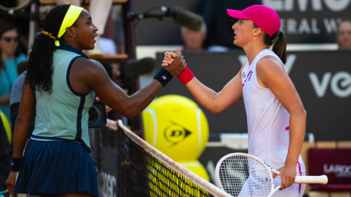 Iga Swiatek y Coco Gauff en el WTA de Roma 2024. Foto: getty