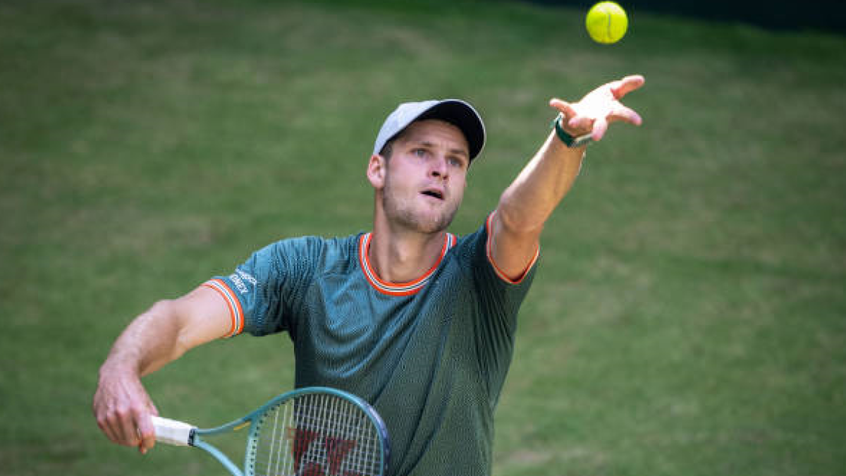 Hubert Hurkacz en el ATP de Halle 2024. Foto: getty