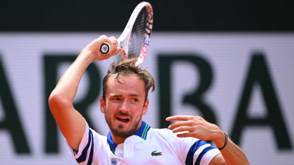 Daniil Medvedev en Roland Garros 2024. Foto: getty