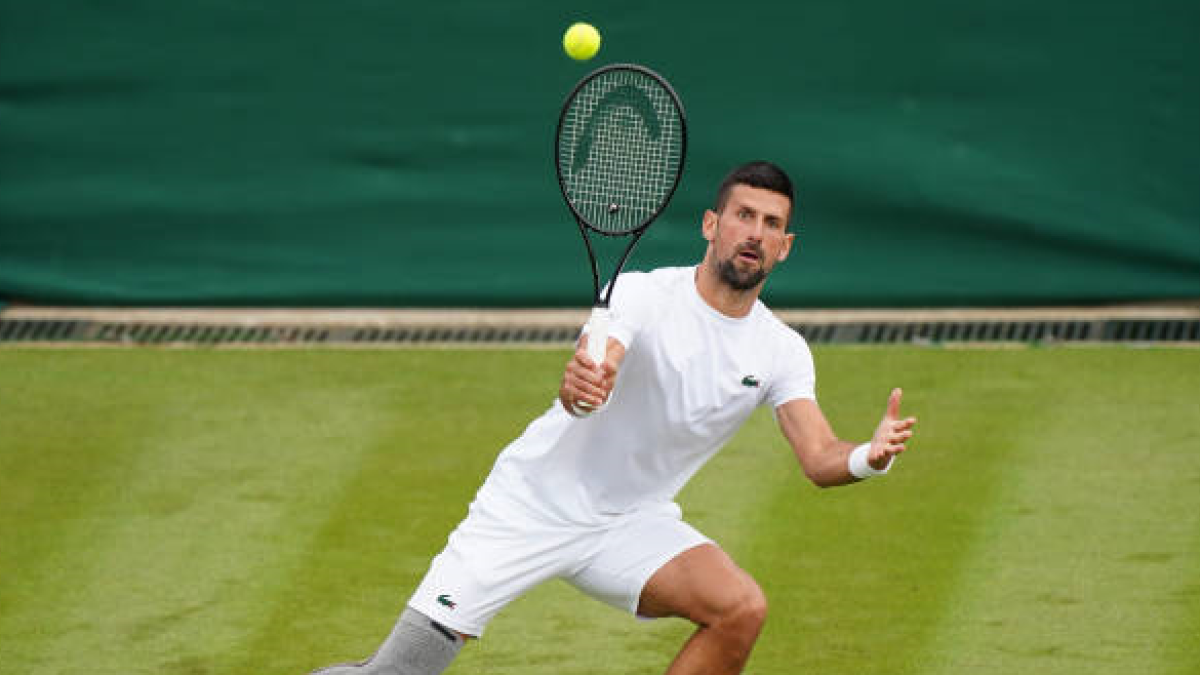 Novak Djokovic en Wimbledon 2024. Foto: getty