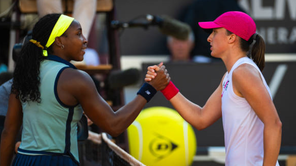 Coco Gauff e Iga Swiatek en el WTA de Roma 2024. Foto: getty