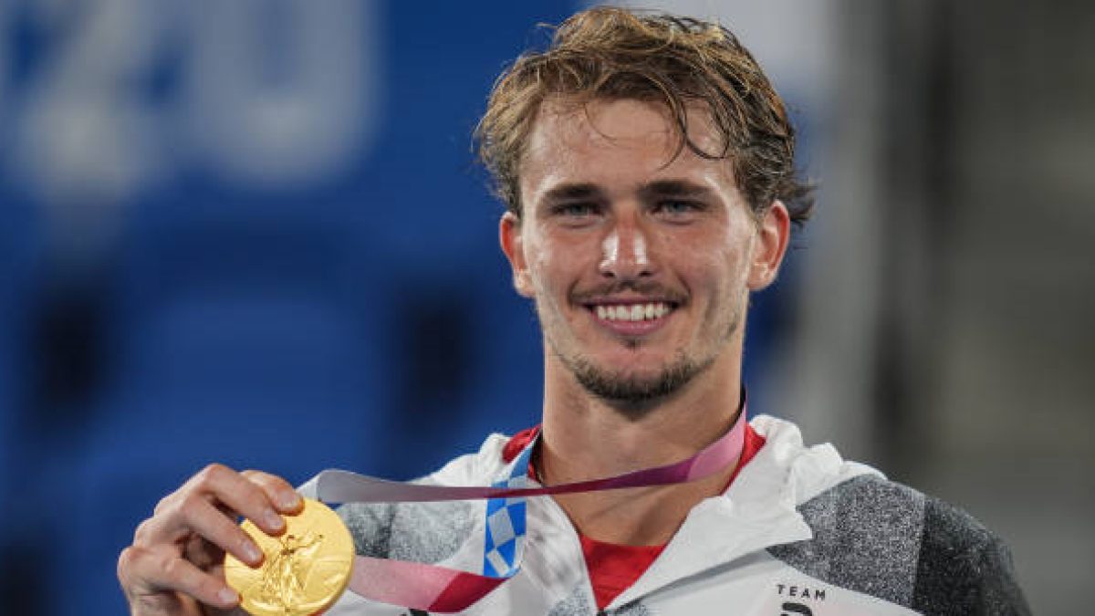 Alexander Zverev en los Juegos Olímpicos de Tokio 2020. Foto: getty