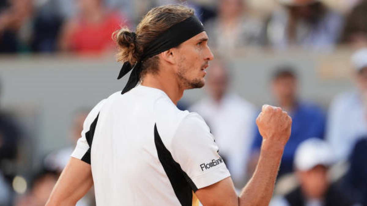 Alexander Zverev en Roland Garros 2024. Foto: getty