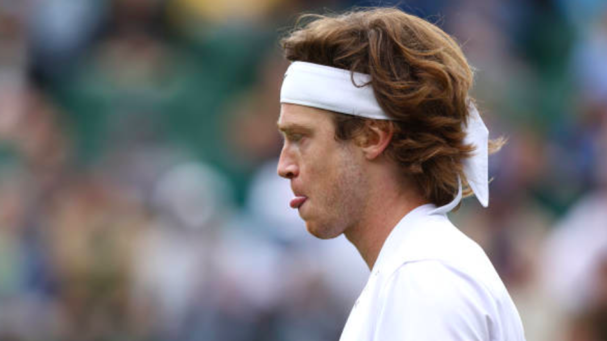 Andrey Rublev, eliminado en Wimbledon. Fuente Getty