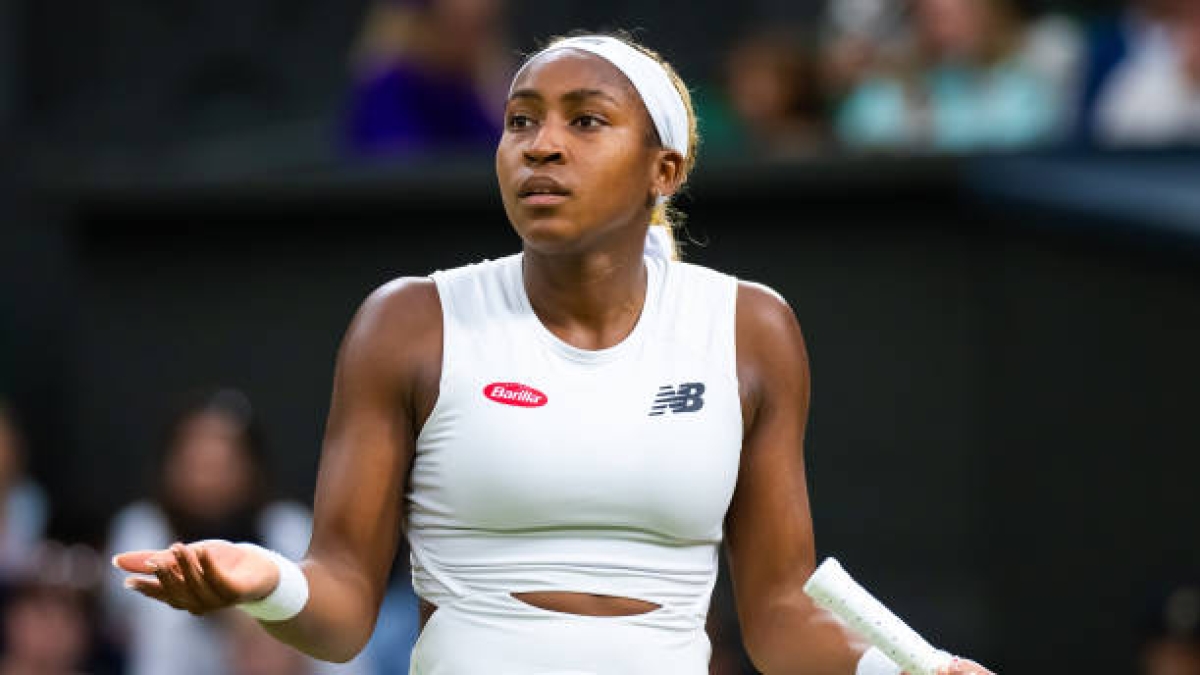 Cori Gauff, eliminada de Wimbledon 2024. Foto: gettyimages