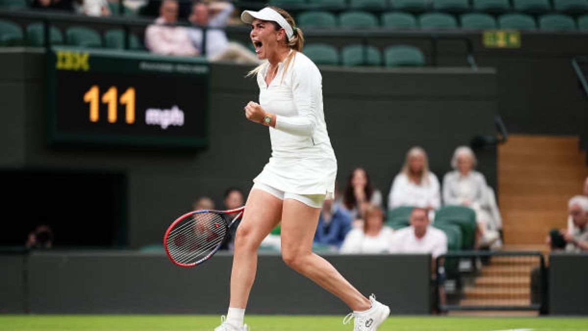 Donna Vekic en Wimbledon 2024. Foto: Getty
