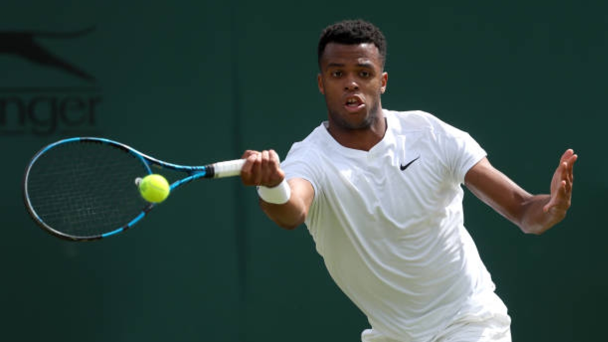 Giovanni Mpetschi-Perricard, en octavos de Wimbledon 2024. Foto: gettyimages