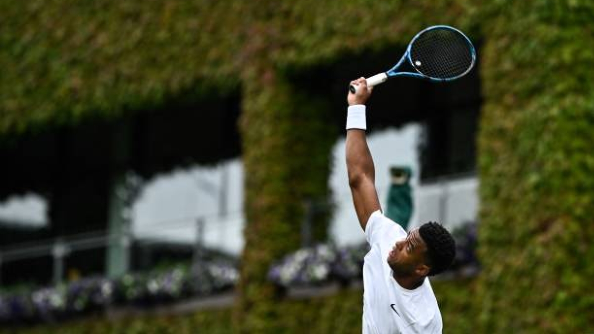 Giovanni Mpetschi-Perricard, en Wimbledon 2024. Foto: gettyimages