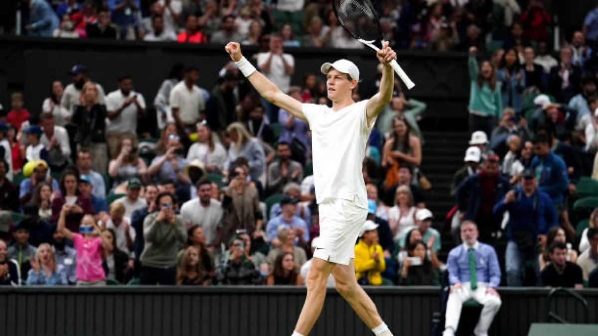 Jannik Sinner en Wimbledon 2024. Foto: Getty