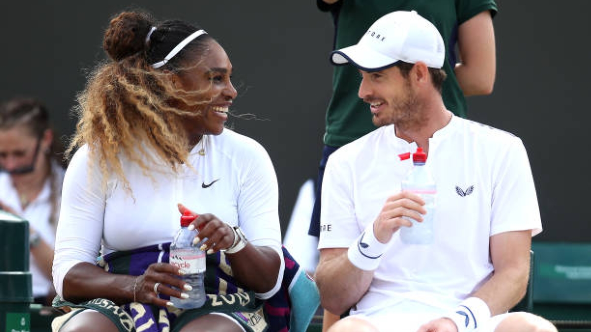 Serena Williams y Murray, en Wimbledon. Foto: gettyimages