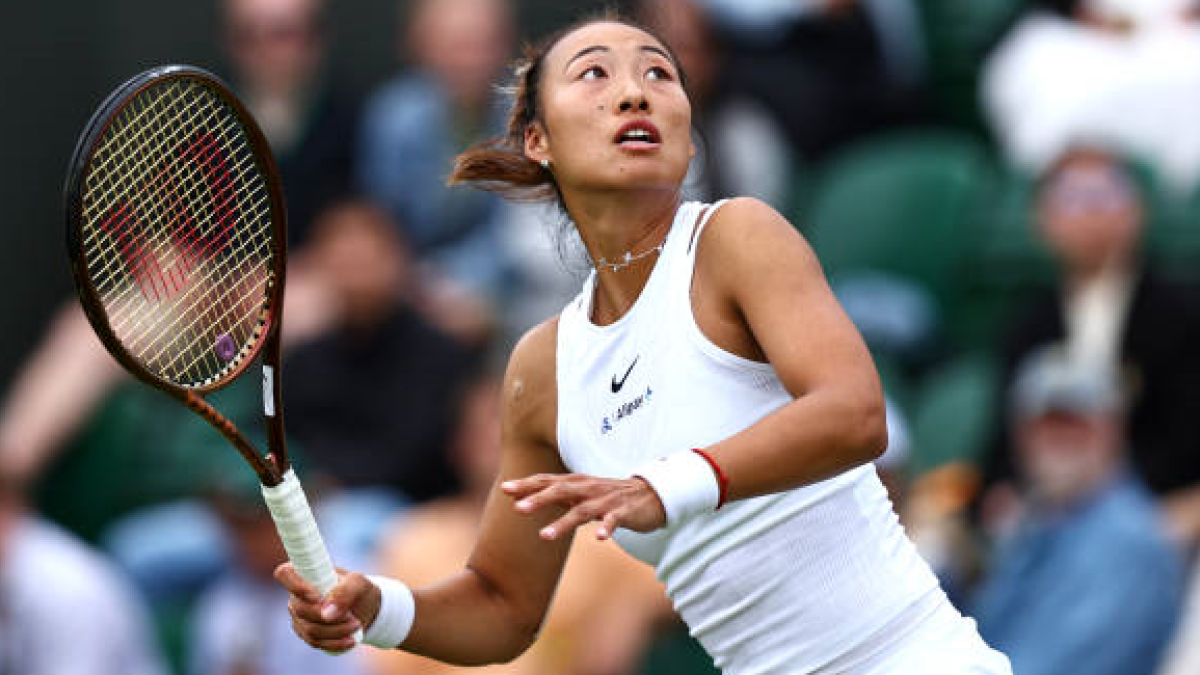 Qinwen Zheng en Wimbledon 2024. Foto: getty