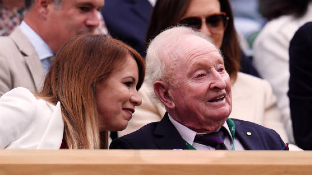 Rod Laver en Wimbledon 2024. Foto: getty
