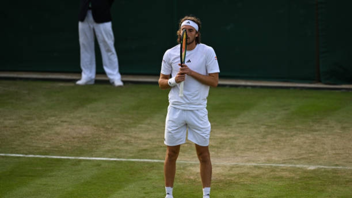 Stefanos Tsitsipas, eliminado de Wimbledon 2024. Foto: gettyimages