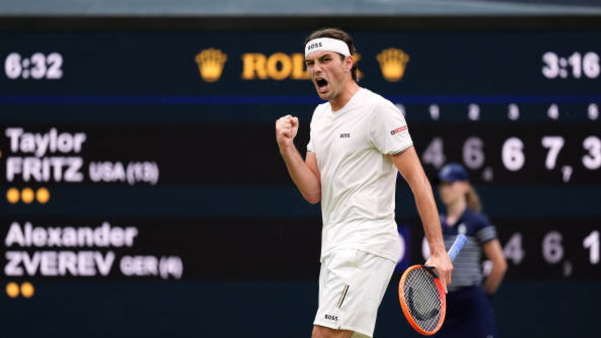 Taylor Fritz en Wimbledon 2024. Foto: getty