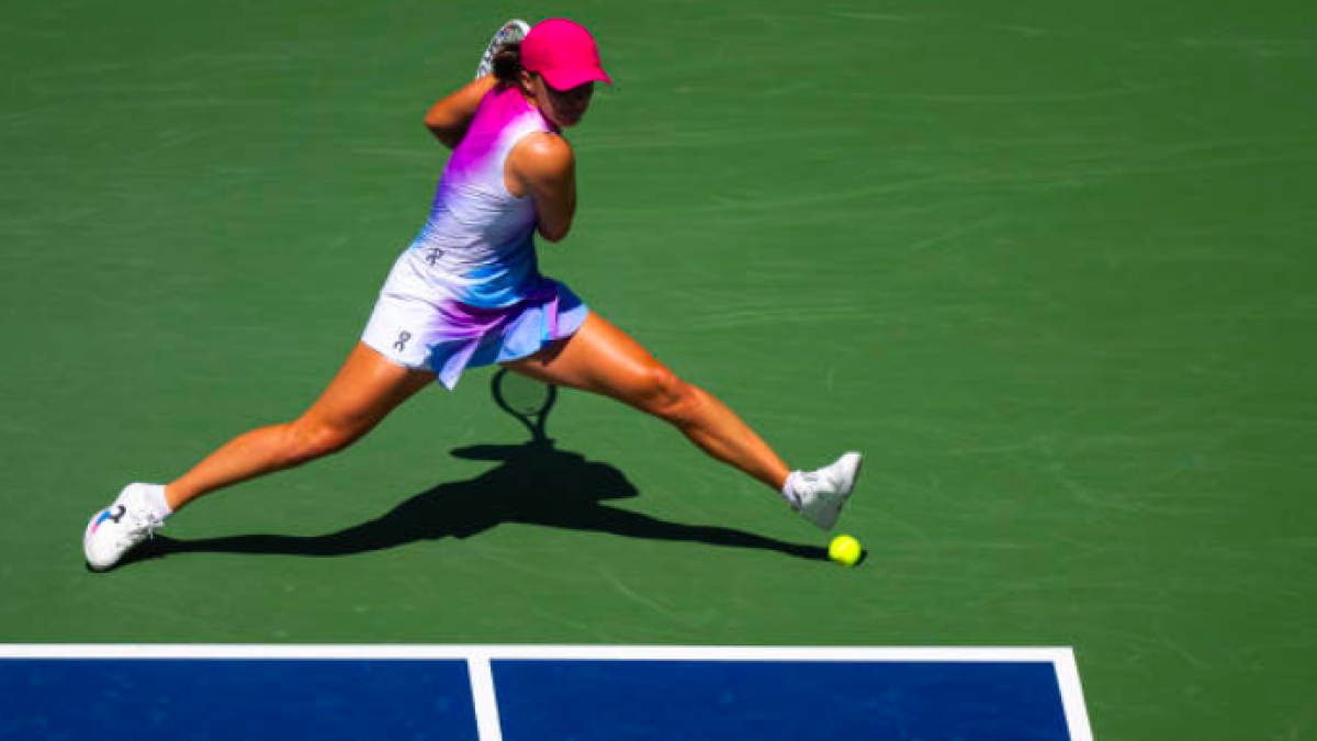 Iga Swiatek debuta sufriendo en el US Open 2024. Fuente: Getty