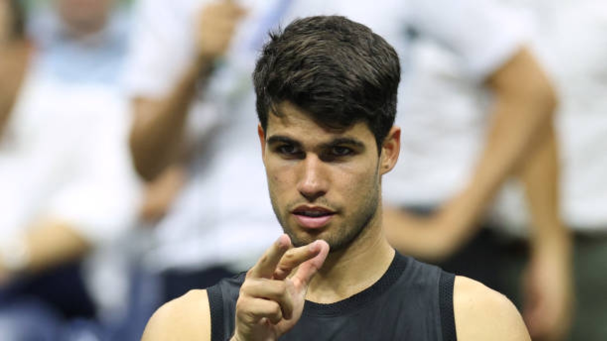 Carlos Alcaraz taunts Sinner. Photo: gettyimages