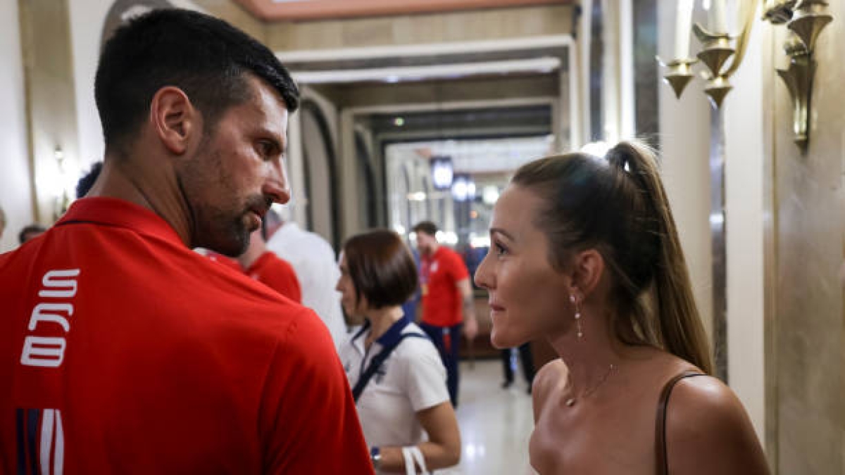 Novak Djokovic entrena para el US Open 2024. Foto: gettyimages