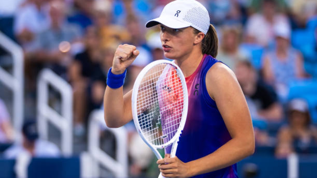 Iga Swiatek en el WTA Cincinnati 2024. Foto: Getty