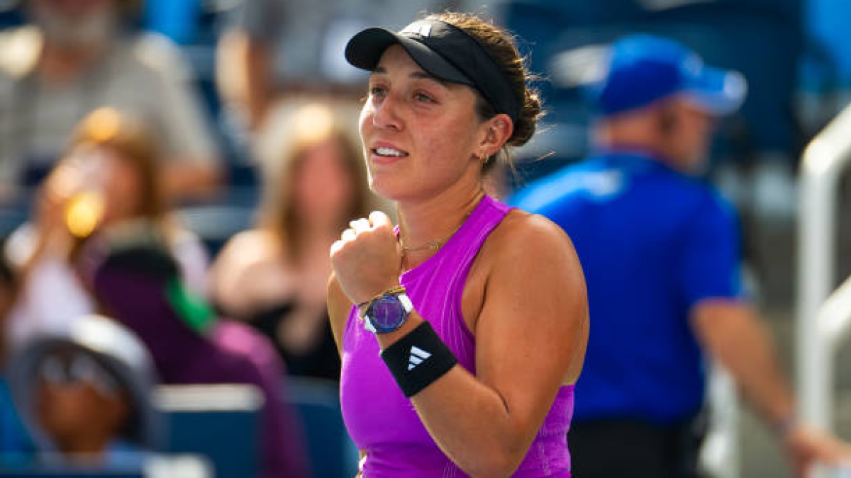 Jessica Pegula habla en el Media Day del US Open 2024. Foto: Getty