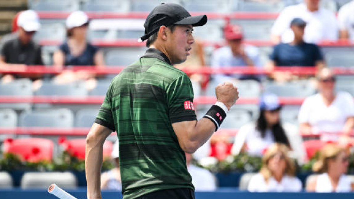 Kei Nishikori en el ATP de Montreal 2024. Foto: getty