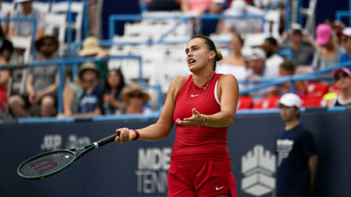 Aryna Sabalenka en el WTA de Washington 2024. Foto: getty