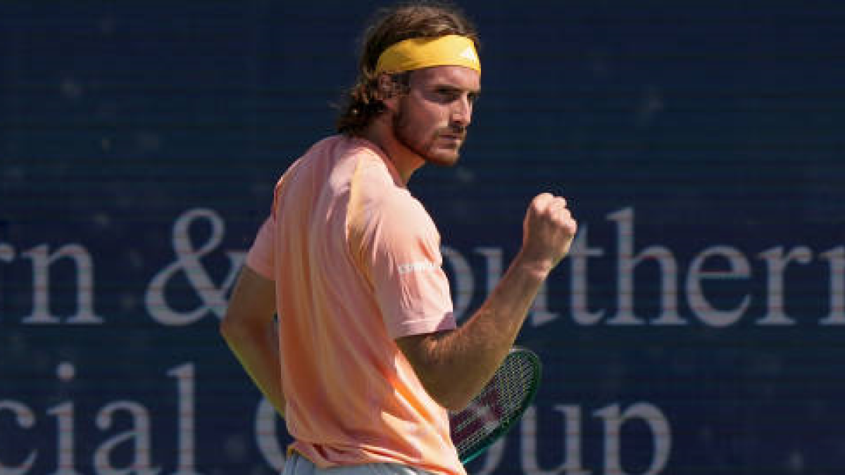 Stefanos Tsitsipas at the ATP in Cincinnati 2024. Photo: Getty.
