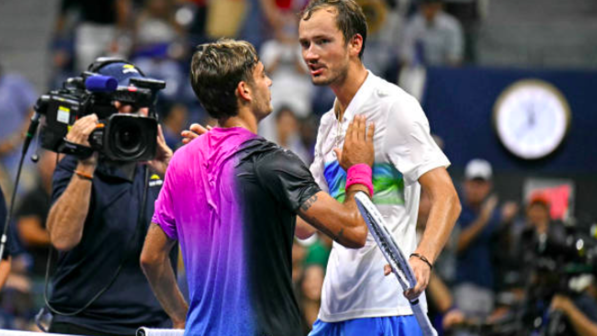 Daniil Medvedev defeated Flavio Cobolli in three sets. Source: Getty